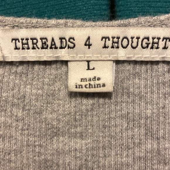 Grey T-Shirt Dress Lg w/Racer back pit to pit 18” length shoulder to hem 44” - Picture 3 of 5